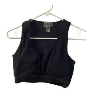 ANWND seamless‎ sports bra  cropped top black